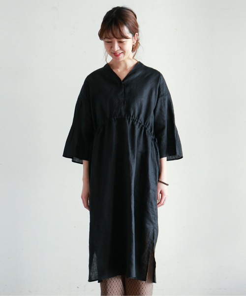 「NOMBRE IMPAIR」 7分袖ワンピース FREE ブラック レディース_画像9