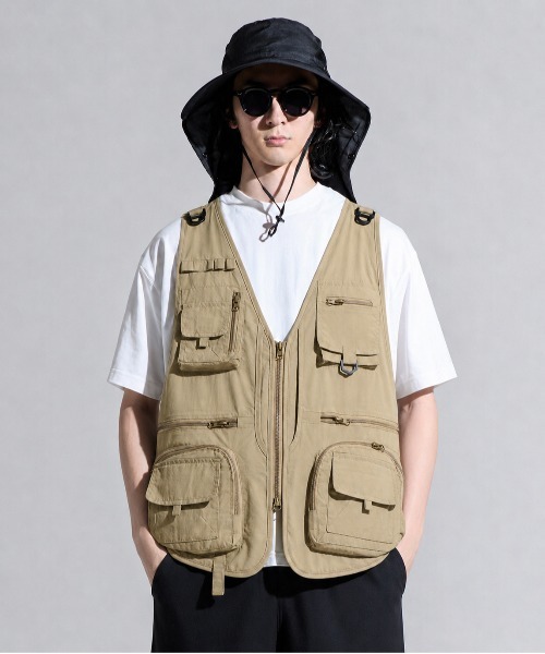 CALIFORNIA OUTFITTERS ベスト ジレ 9D7 マルチポケット