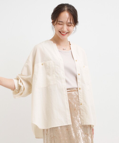 DRESKIP（ドレスキップ） ブラウス シャツ 「洗える/S-LL」羽織りにも