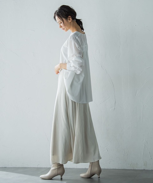 LAUTREAMONT（ロートレアモン） ブラウス シャツ キーネックエアリー