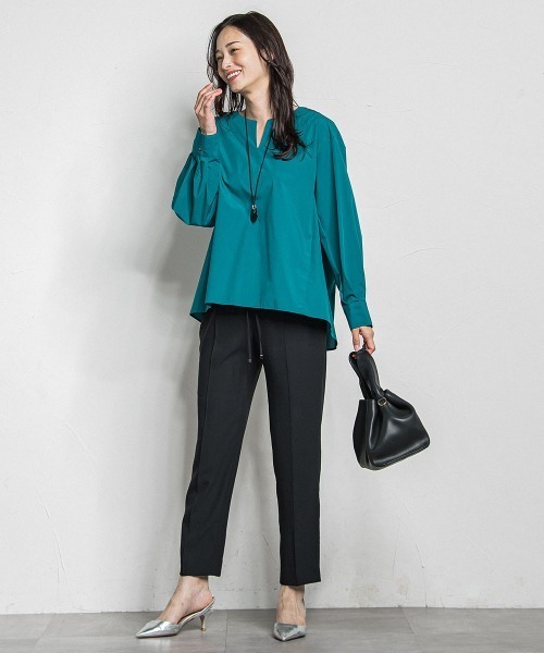 LAUTREAMONT（ロートレアモン） ブラウス シャツ キーネックエアリー