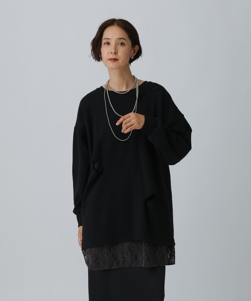amimin❤︎10月1日まで❤︎フランシュリッペシルエットチュニック LEPSIM（レプシィム） チュニック カットアウトレースチュニック