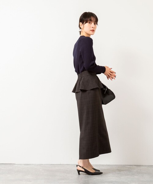 NOLLEY'S（ノーリーズ） スカート ウォッシャブルペプラムタイトミディ