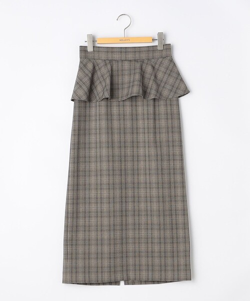 NOLLEY'S（ノーリーズ） スカート ウォッシャブルペプラムタイトミディ