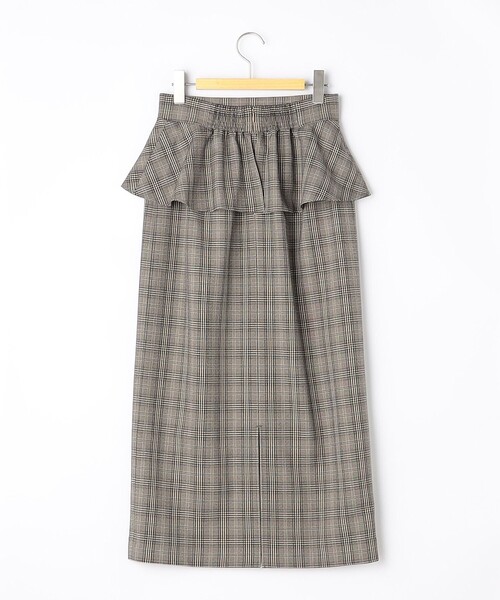 NOLLEY'S（ノーリーズ） スカート ウォッシャブルペプラムタイトミディ
