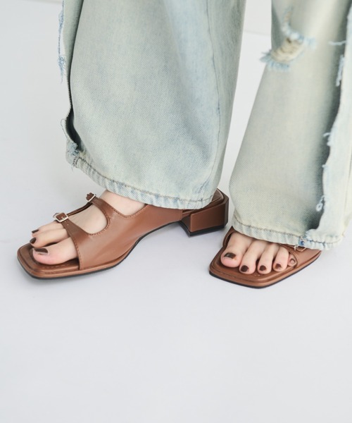 「MERLOT」 ヒールサンダル SMALL ブラック レディース_画像9