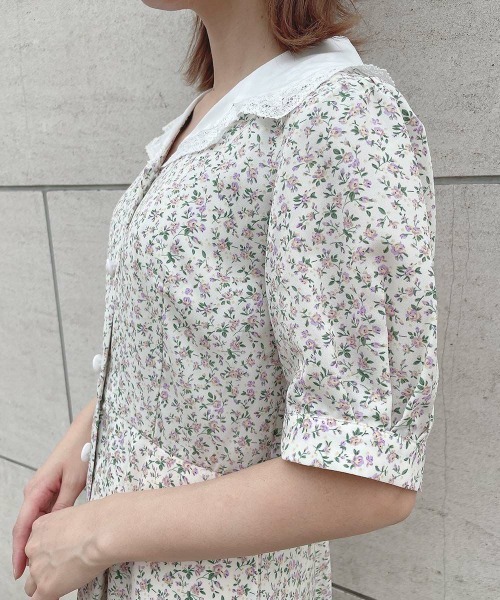 「F i.n.t」 半袖ワンピース FREE アイボリー レディース_画像7