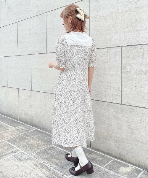 「F i.n.t」 半袖ワンピース FREE アイボリー レディース_画像9