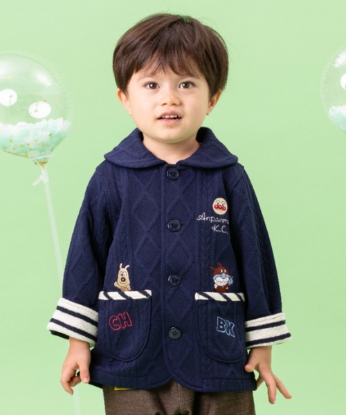コート アウター ヘチマ襟キルト刺繍ジャケット キッズ 子供服 女の子の画像
