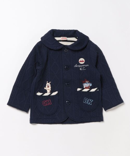 コート アウター ヘチマ襟キルト刺繍ジャケット キッズ 子供服 女の子の画像
