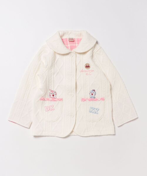 コート アウター ヘチマ襟キルト刺繍ジャケット キッズ 子供服 女の子の画像