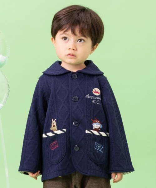 コート アウター ヘチマ襟キルト刺繍ジャケット キッズ 子供服 女の子の画像