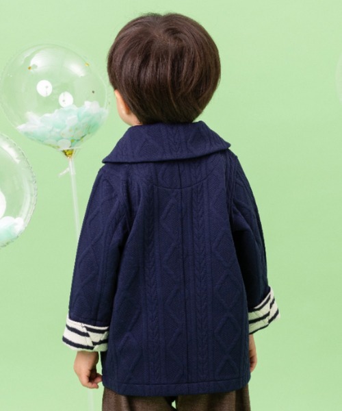 コート アウター ヘチマ襟キルト刺繍ジャケット キッズ 子供服 女の子の画像