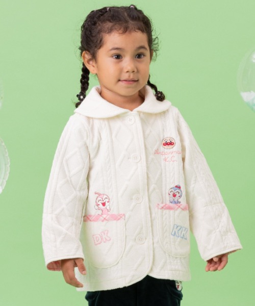 コート アウター ヘチマ襟キルト刺繍ジャケット キッズ 子供服 女の子の画像