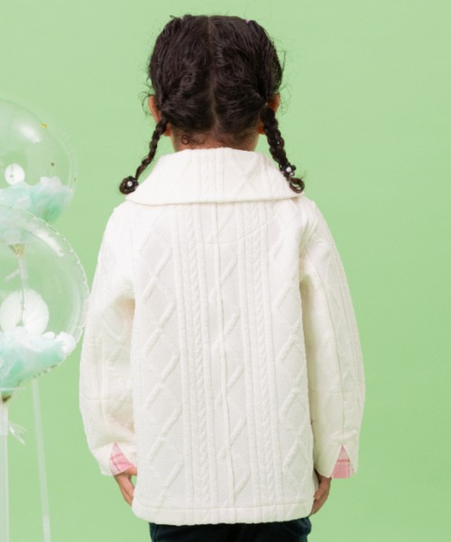 コート アウター ヘチマ襟キルト刺繍ジャケット キッズ 子供服 女の子の画像