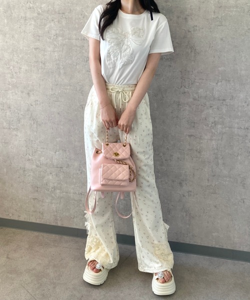 Mejoul スウェットパンツ ジャージ 「2026春夏新作」フラワープリント