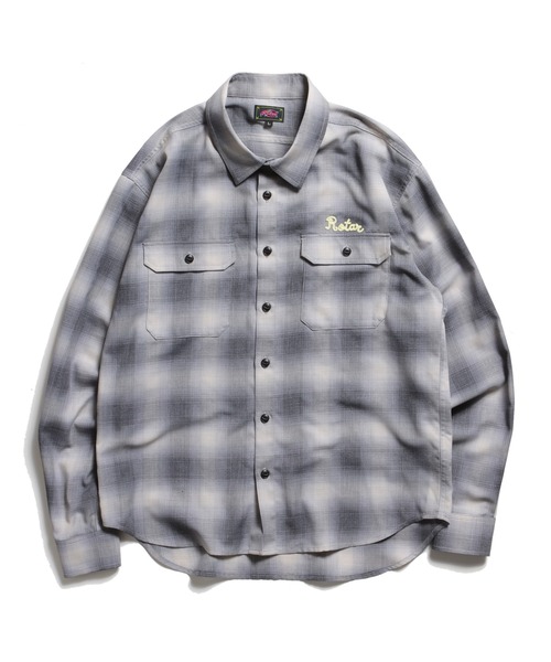 ROTAR（ローター） シャツ Ombre Check Work Shirt メンズ レディース 