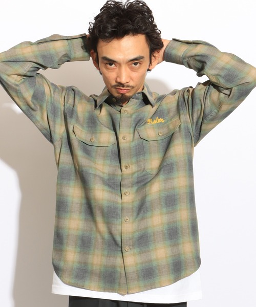 ROTAR（ローター） シャツ Ombre Check Work Shirt メンズ レディース 