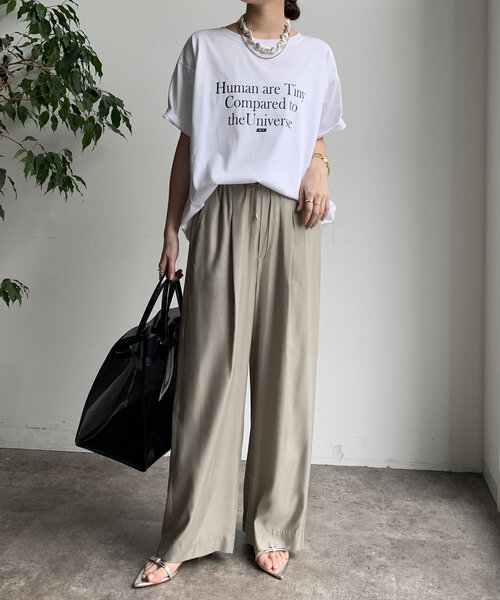 「DouDou」 半袖Tシャツ FREE ベージュ レディース_画像3