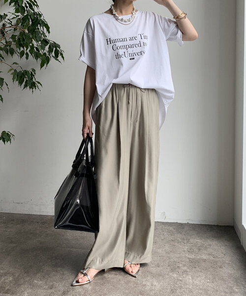 「DouDou」 半袖Tシャツ FREE ベージュ レディース_画像4