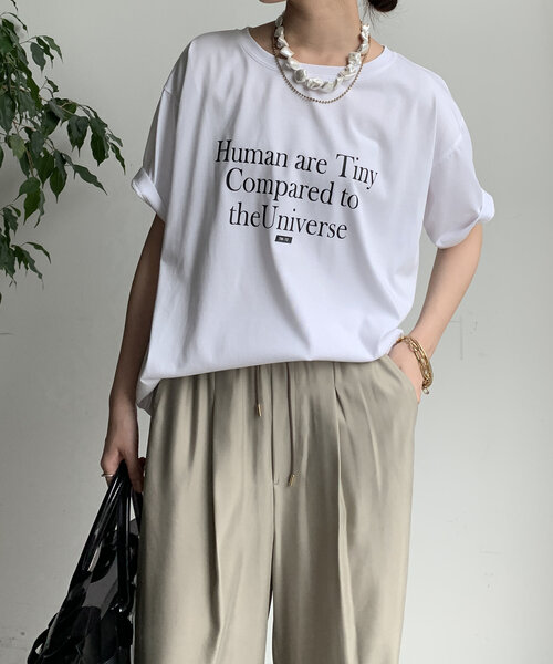「DouDou」 半袖Tシャツ FREE ベージュ レディース_画像9