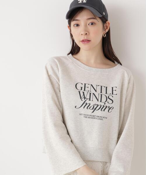 tシャツ 「ウォッシャブル」「ａ」ラグランロゴトップス / 1216169203 レディースの画像