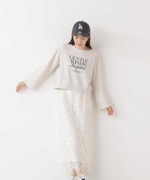 tシャツ 「ウォッシャブル」「ａ」ラグランロゴトップス / 1216169203 レディースの画像