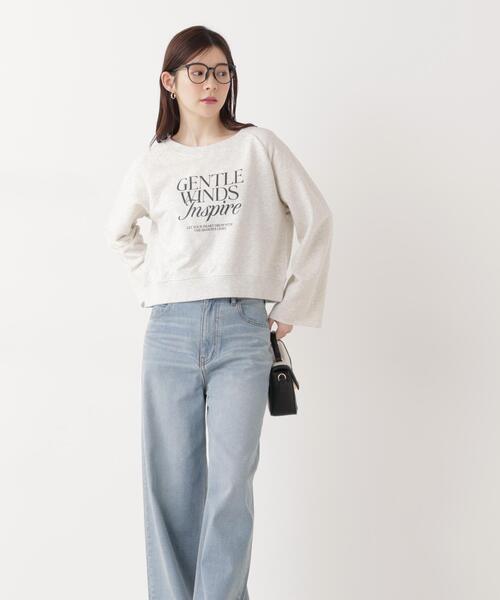 tシャツ 「ウォッシャブル」「ａ」ラグランロゴトップス / 1216169203 レディースの画像