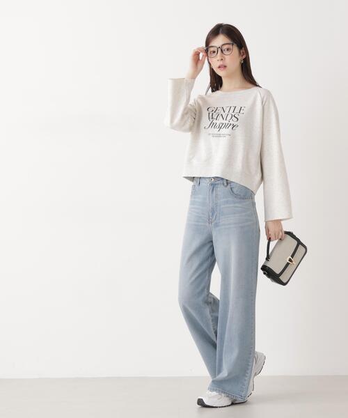 tシャツ 「ウォッシャブル」「ａ」ラグランロゴトップス / 1216169203 レディースの画像