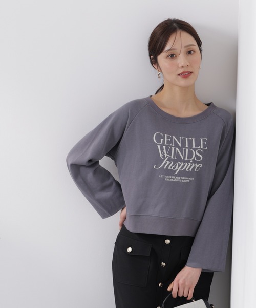 tシャツ 「ウォッシャブル」「ａ」ラグランロゴトップス / 1216169203 レディースの画像