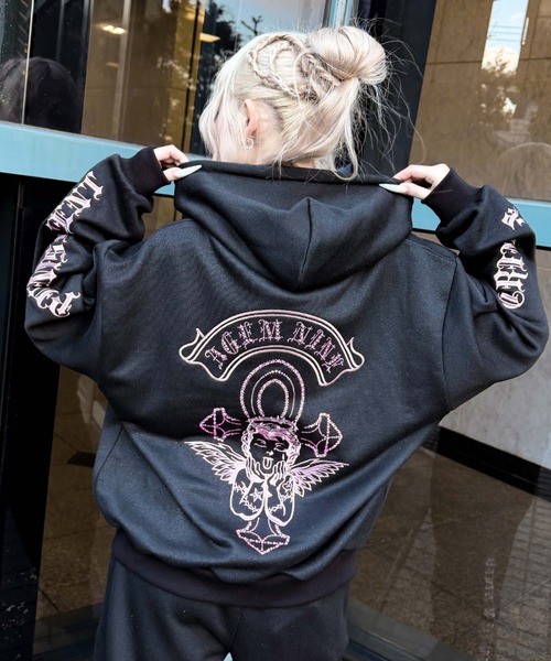 A’gem/9 ヤンキース　パーカー A'GEM/9 × .kom 『A'GEM/9/エージェムナイン』 Ed Hardy ニットデニム