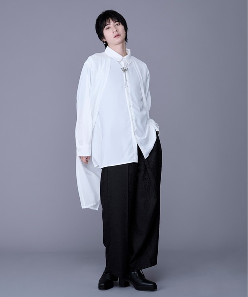 「Ellno Loset」 長袖シャツ MEDIUM ホワイト系その他 メンズ_画像5