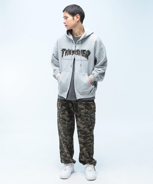 THRASHER（スラッシャー） パーカー フロントロゴ ダブルジップ