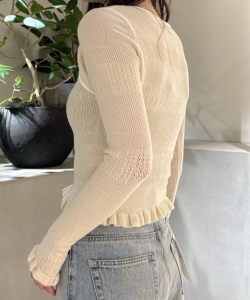 MOUSSY（マウジー） ニット セーター 「26年SS新作」BOW DESIGN