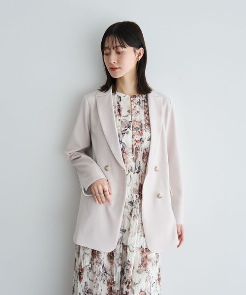 ワンピース フラワー柄シアープリーツワンピースの画像