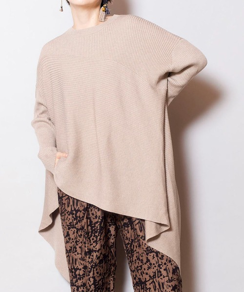 「OSMOSIS」 長袖ニット ONE SIZE ブルー レディース_画像2