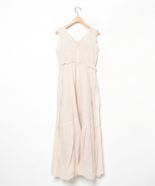 【新品未使用／美品】ワンピース レース ノースリーブ ベージュ 花 春夏秋 Her lip to レースノースリーブワンピース M ベージュ レディース