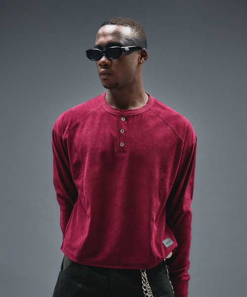 ANDER HUNK tシャツ Henry neck Short Rib LS / ヘンリーネック