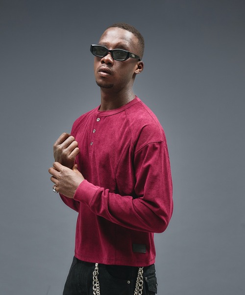 ANDER HUNK tシャツ Henry neck Short Rib LS / ヘンリーネック