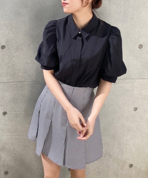 「one after another NICE CLAUP」 半袖シャツ FREE ブルー レディース_画像2
