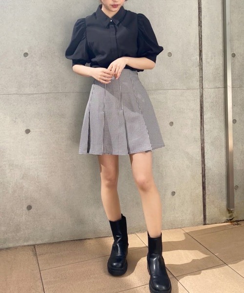 「one after another NICE CLAUP」 半袖シャツ FREE ブルー レディース_画像5