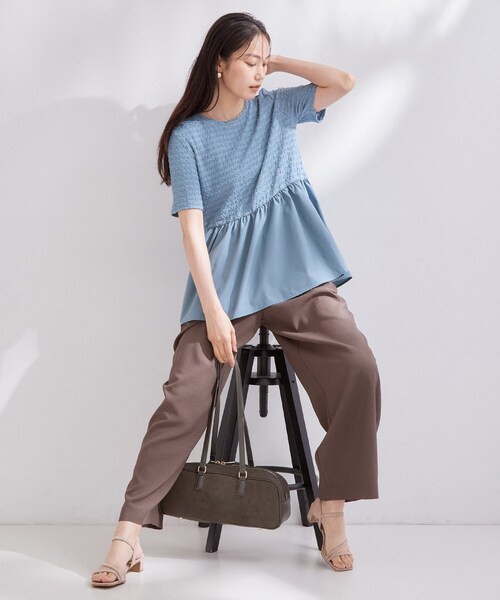 OPAQUE.CLIP（オペークドットクリップ） tシャツ 半袖 ジャカード