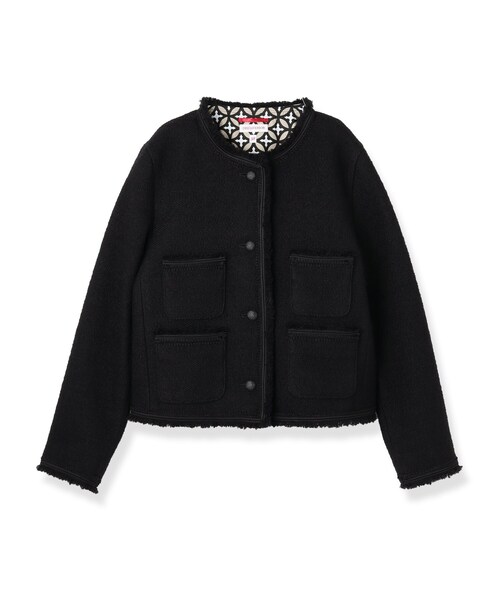 ドレステリア　ノーカラーリラックスジャケット DRESSTERIOR（ドレステリア） ジャケット ノーカラージャケット