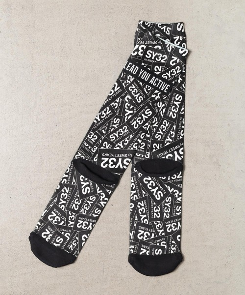 国内発/本物保証/SY32 by SWEET YEARS グラフィック ソックス2色 SY32 by SWEET YEARS 靴下 「SY32 YEARS」GRAPHIC SOX メンズ