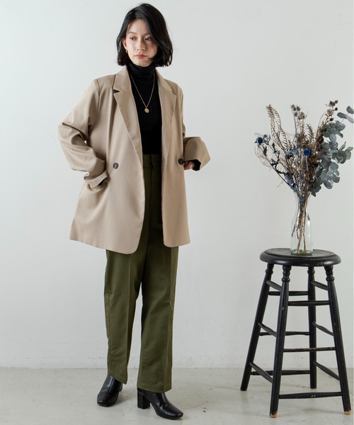 パンツ チノパン センタープレスハイウエストワークパンツ|ZOZOTOWN |10