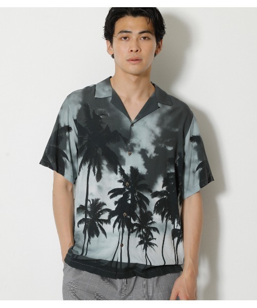 美品 アロハブロッサム パームツリー 総柄 レーヨン アロハ シャツ 40 L 182265833_o1.jpg?