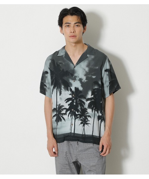 AZUL BY MOUSSY シャツ PALM TREE ALOHA SHIRT/ パームツリー
