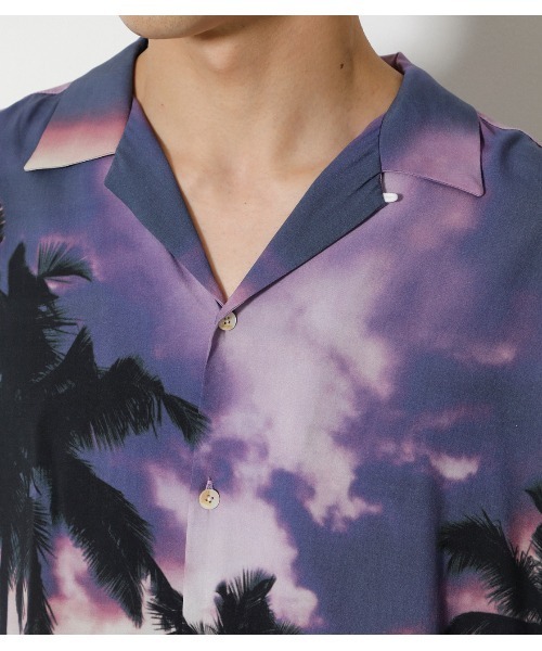 AZUL BY MOUSSY シャツ PALM TREE ALOHA SHIRT/ パームツリー
