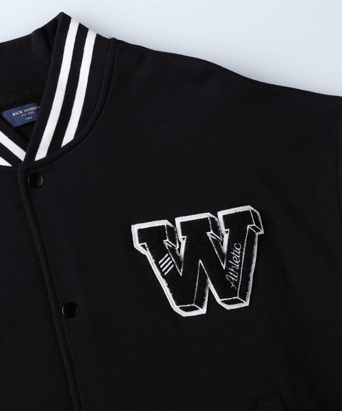 BACK NUMBER ジャケット スタジャン 【BACK NUMBER】カレッジロゴ刺繍