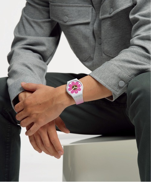 Swatch フラワーデザイン クォーツ時計 Swatch 腕時計 FLOWER HOUR レディース メンズ : ZOZOTOWN Yahoo